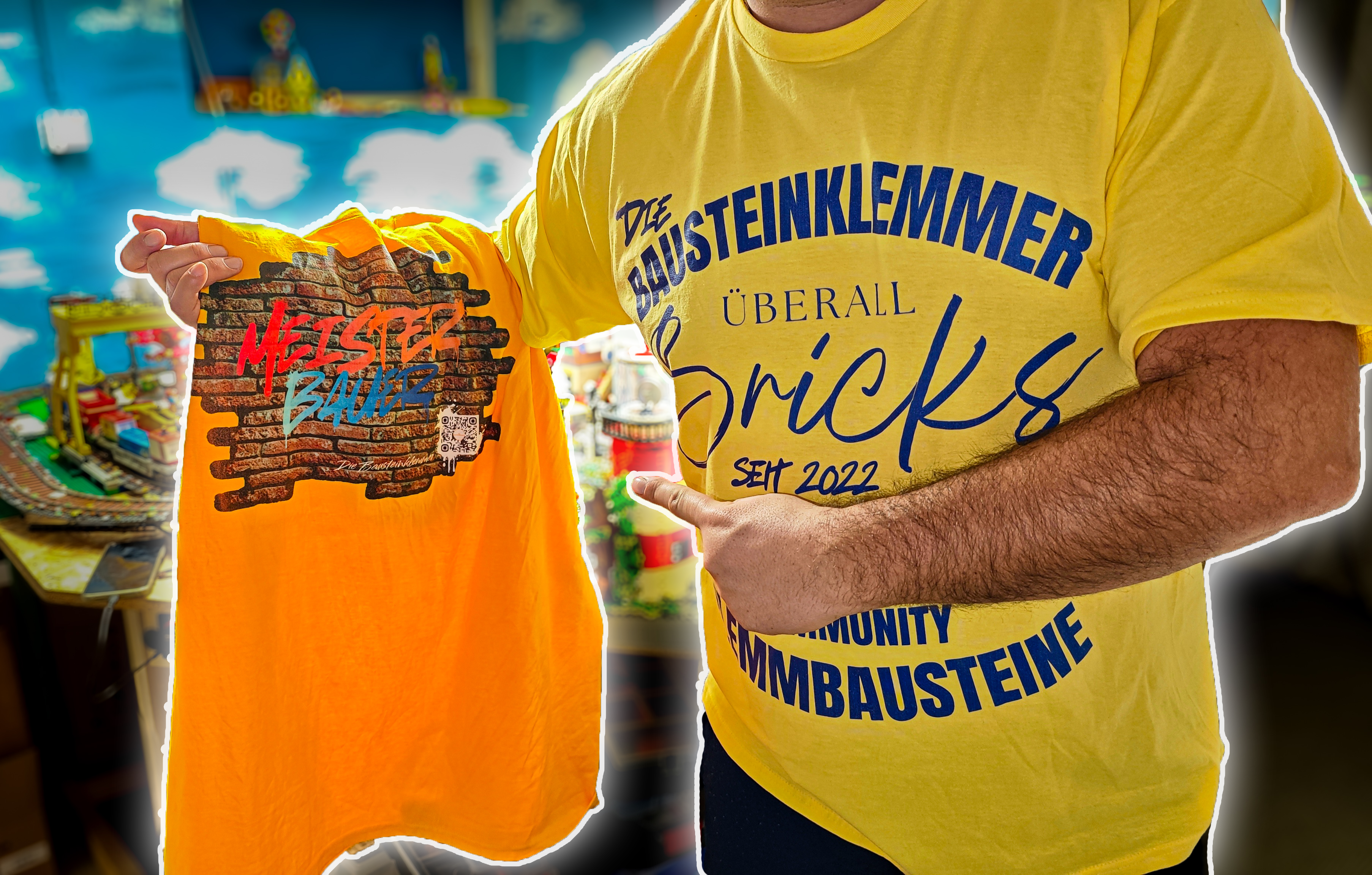 Die Bausteinklemmer – wir tragen unseren eigenen Merch